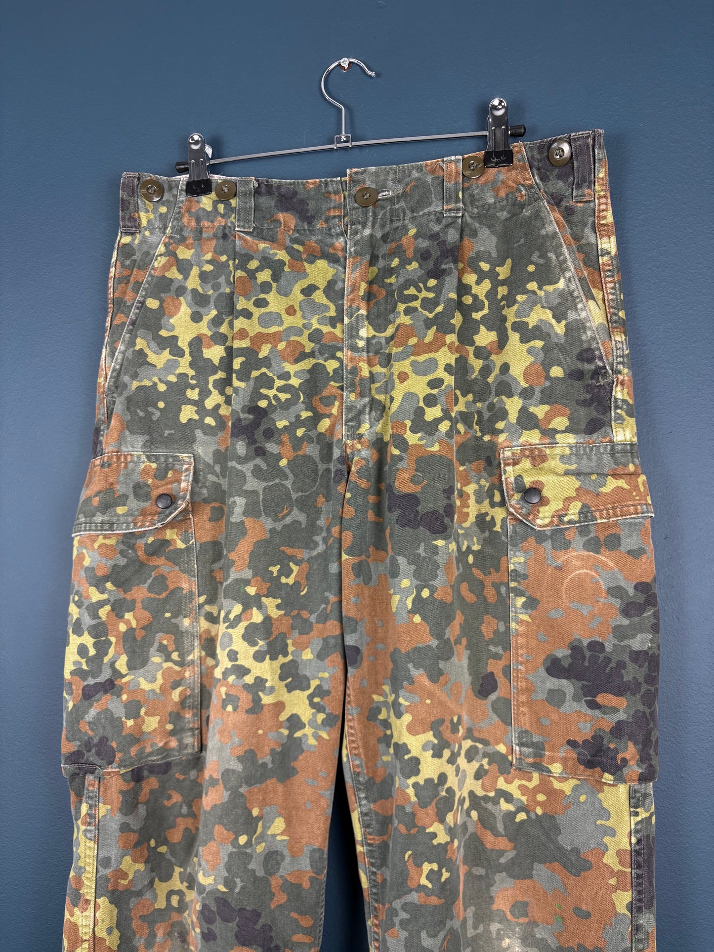 Vintage Flecktarn Camo 1994 Army Fatigue Trousers (32w)