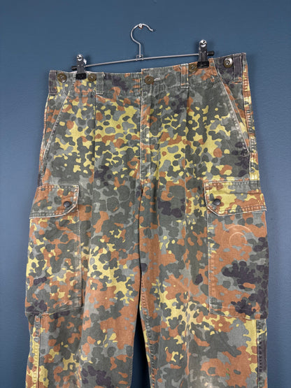 Vintage Flecktarn Camo 1994 Army Fatigue Trousers (32w)