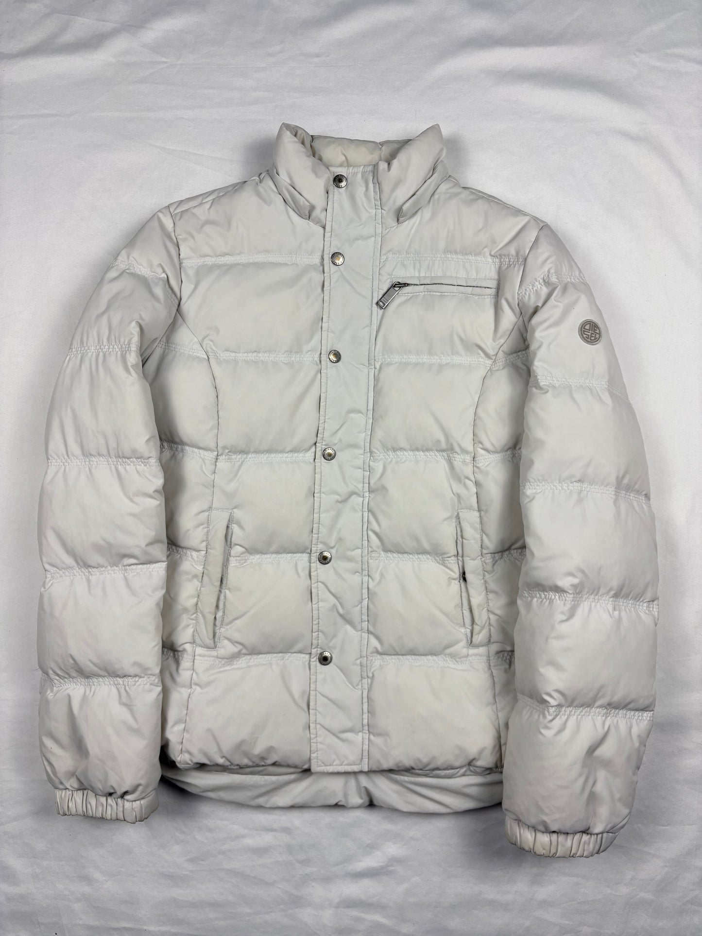 Vintage Diesel White Down Puffer Jacket (women's M)