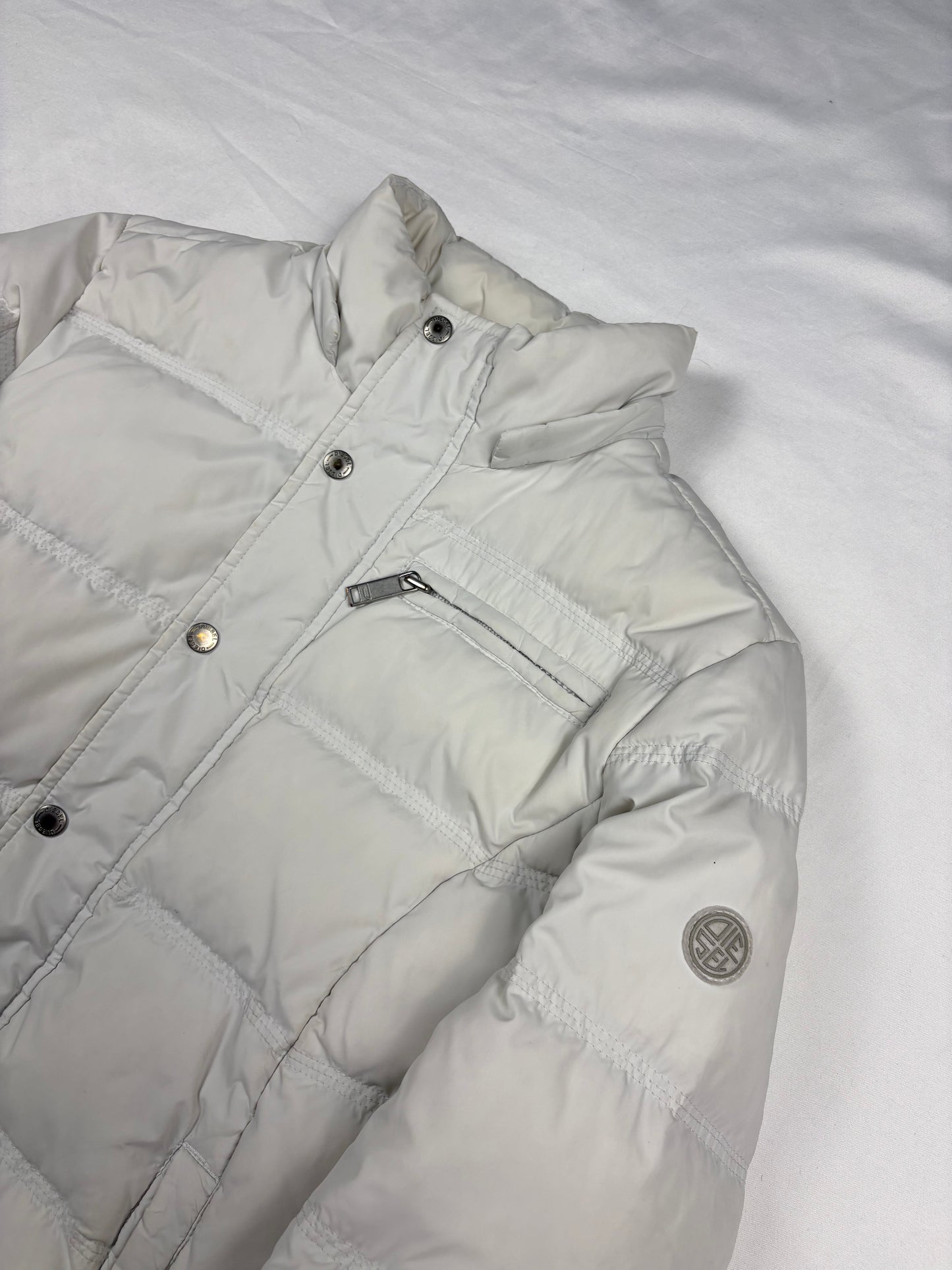 Vintage Diesel White Down Puffer Jacket (women's M)