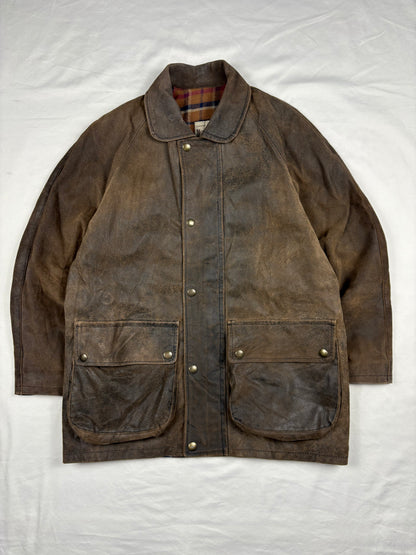 True Vintage 80s Italian Brown Leather Jacket (M)