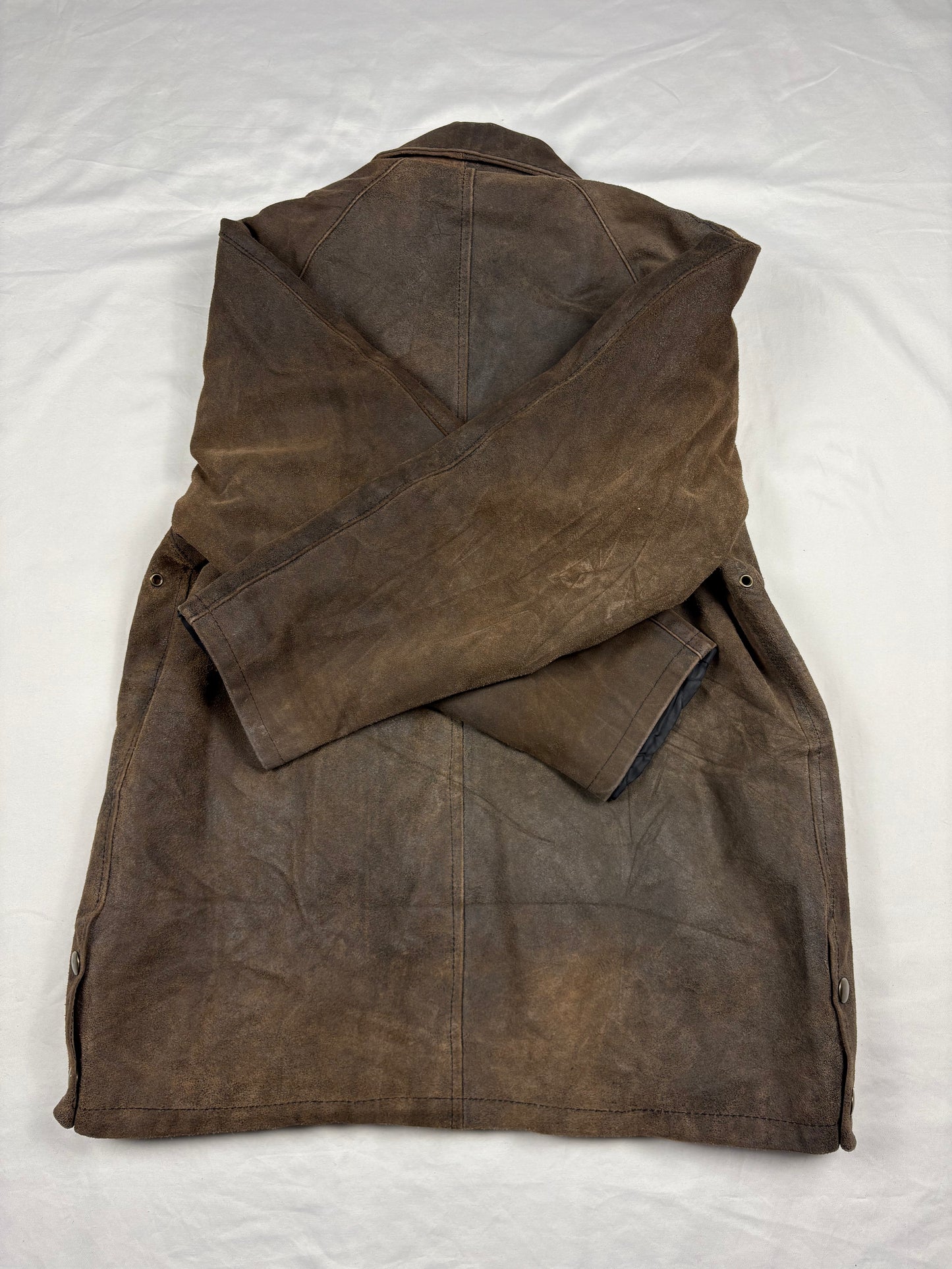 True Vintage 80s Italian Brown Leather Jacket (M)