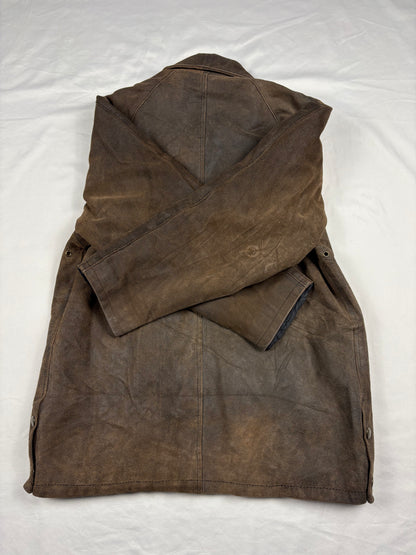 True Vintage 80s Italian Brown Leather Jacket (M)