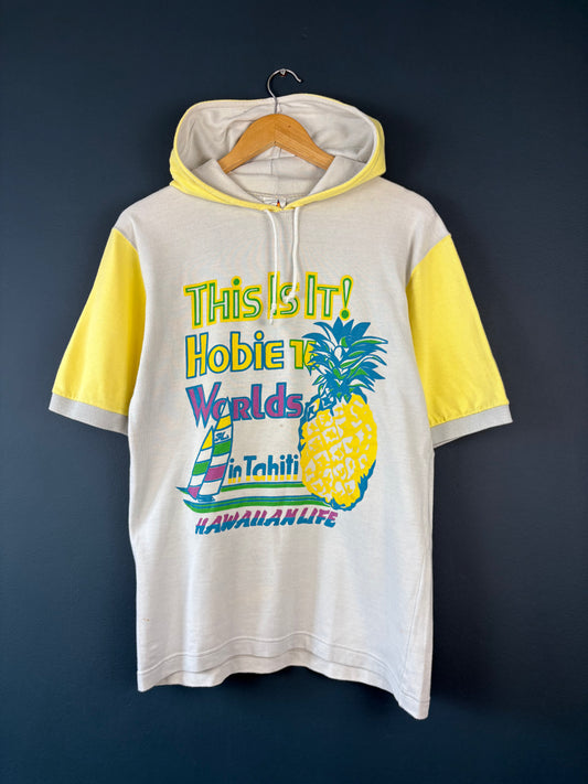 Vintage Hobie 80s USA Made Shortsleeve Hoodie  (M)