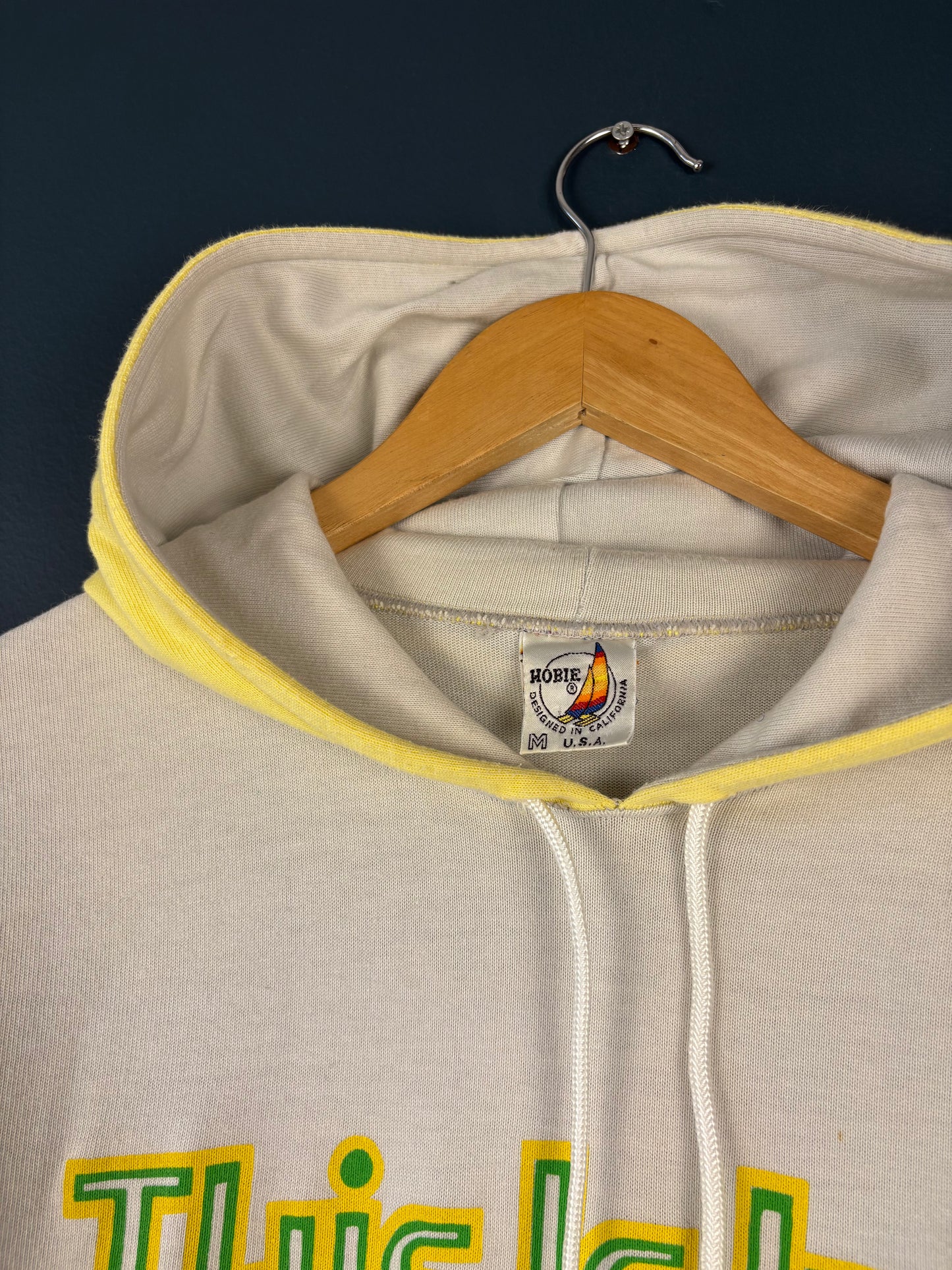 Vintage Hobie 80s USA Made Shortsleeve Hoodie  (M)