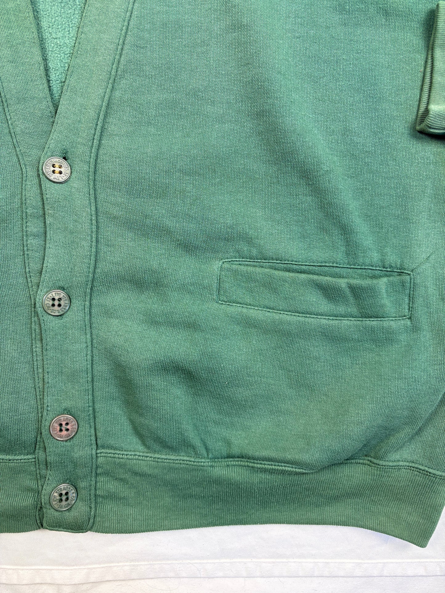 Vintage Levi's Forrest Green Cotton Cardigan (L)