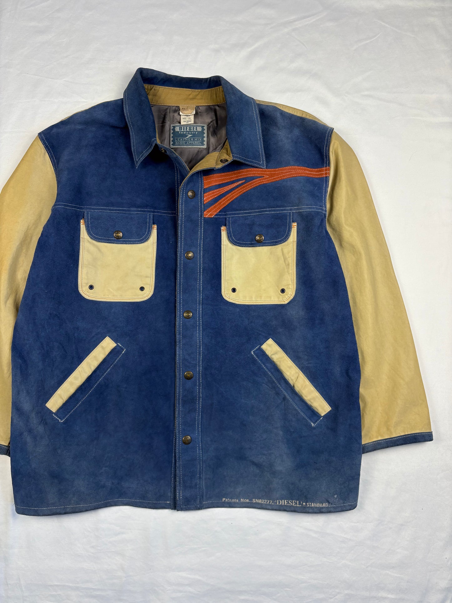 Vintage Diesel Industry Royal Air Force Leather Jacket (XL)