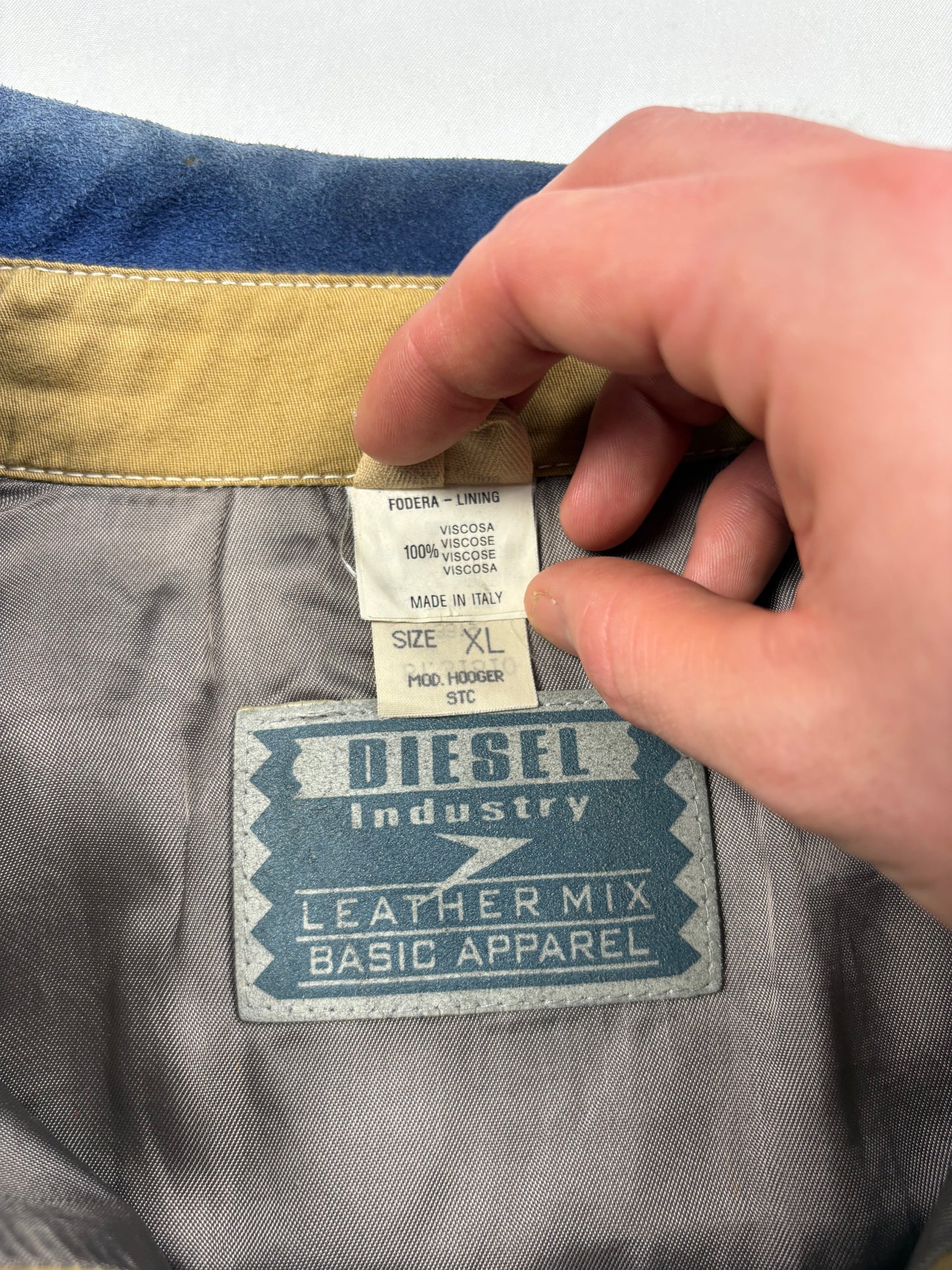 Vintage Diesel Industry Royal Air Force Leather Jacket (XL)