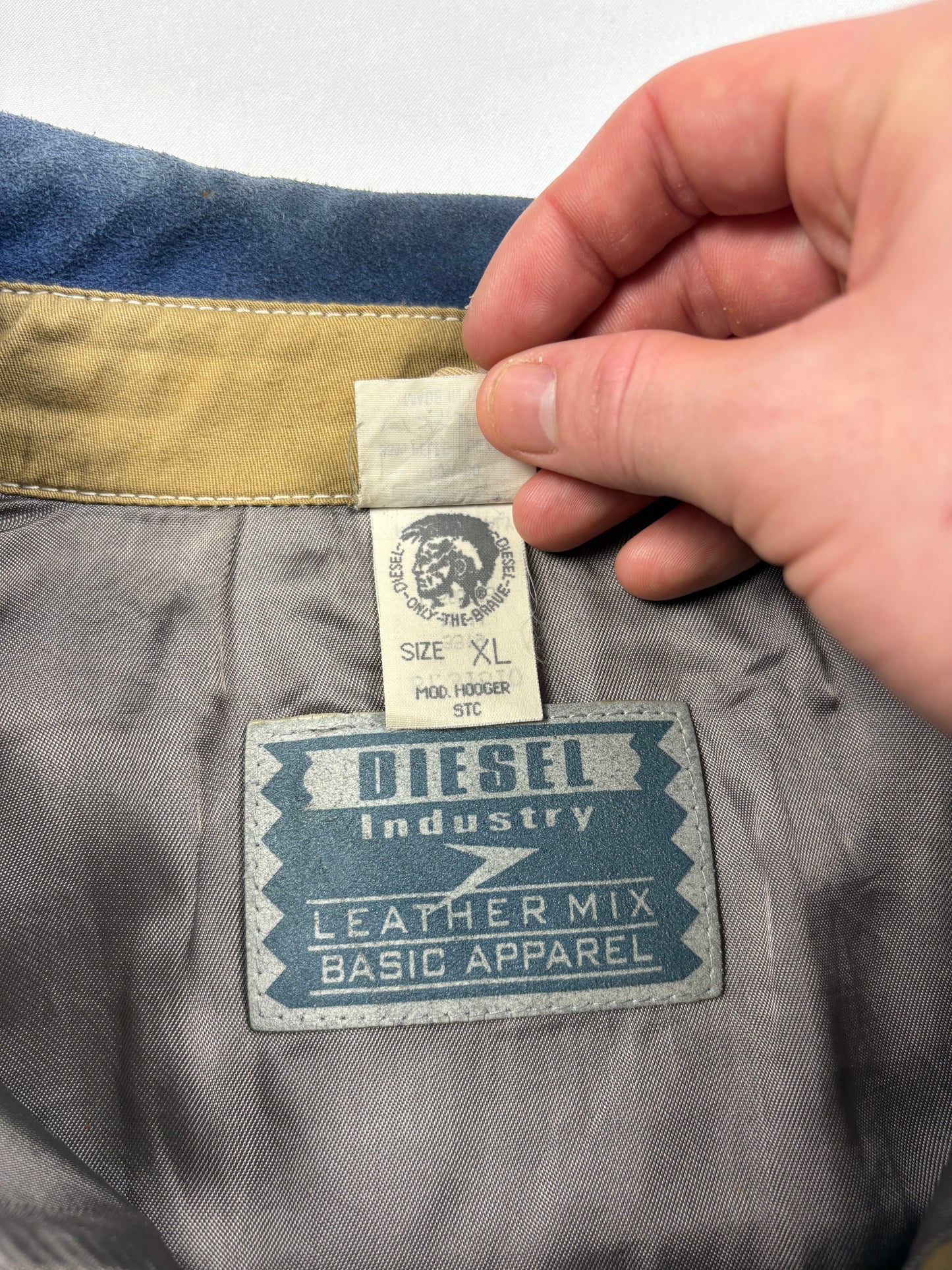 Vintage Diesel Industry Royal Air Force Leather Jacket (XL)