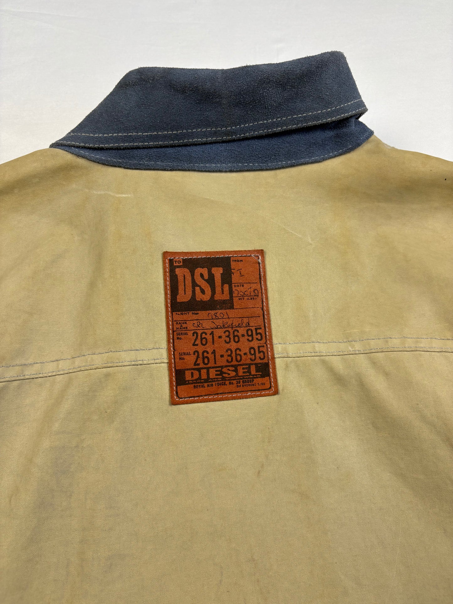 Vintage Diesel Industry Royal Air Force Leather Jacket (XL)