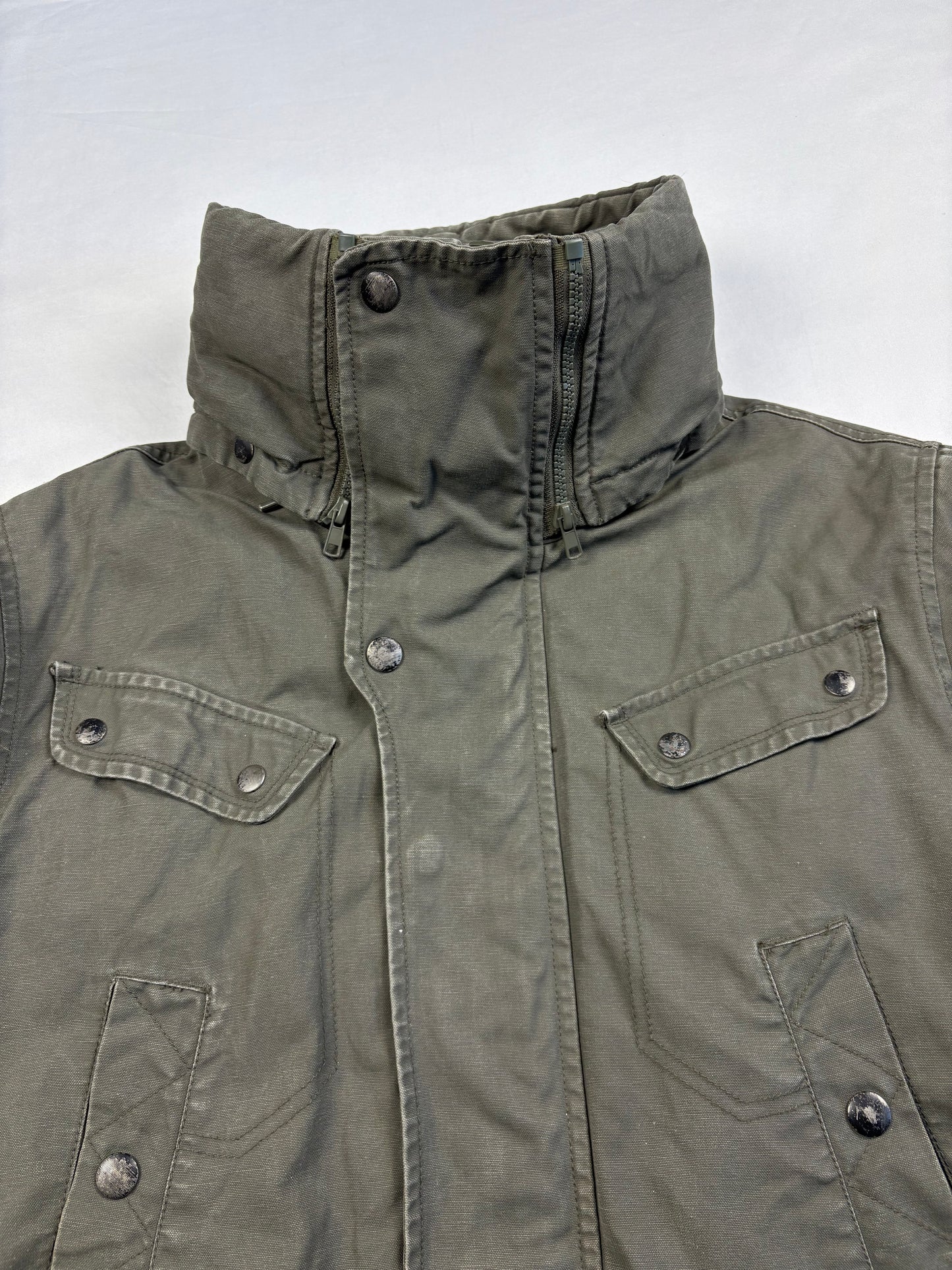 Vintage Diesel Industry Khaki Green Workwear Parka Jacket (L)