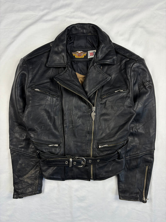 Vintage Harley Davidson Sierra Rose Leather Biker Jacket (women's M)