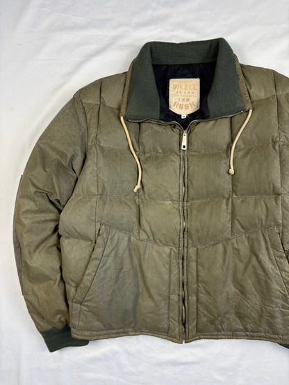 Vintage Diesel Industry Khaki Green Goose Down Jacket (M)