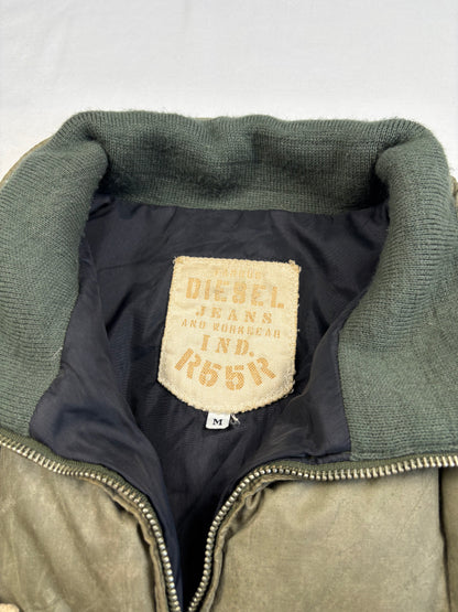 Vintage Diesel Industry Khaki Green Goose Down Jacket (M)