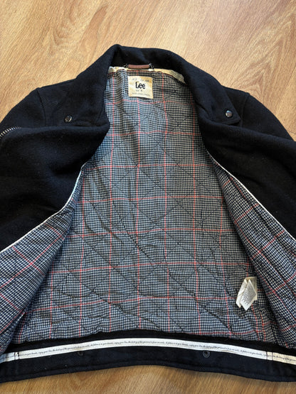 Lee Workwear 90s Black Wool Asymmetrical Jacket (women's S)