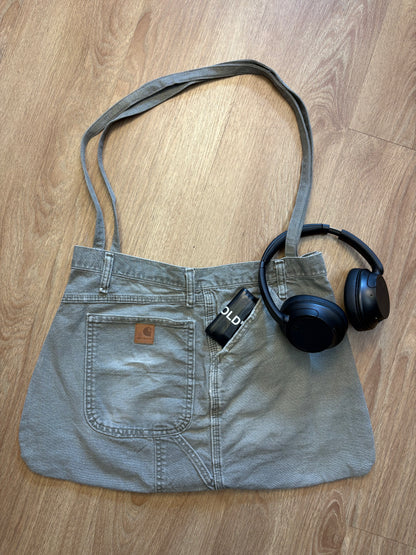Carhartt Reworked Cargo Pocket Khaki Tote Bag