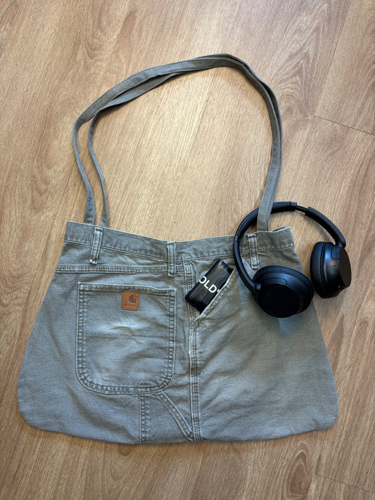 Carhartt Reworked Cargo Pocket Khaki Tote Bag