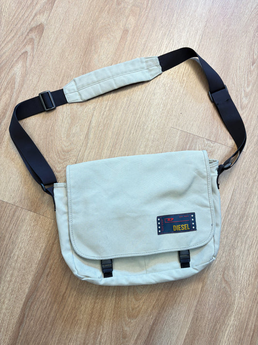 Diesel Industry Beige Messenger Cross-Body Bag