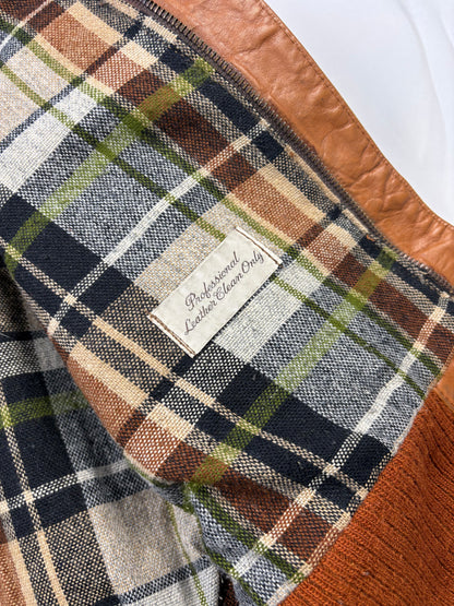 True Vintage 70s Sears Orange Leather Jacket (M)