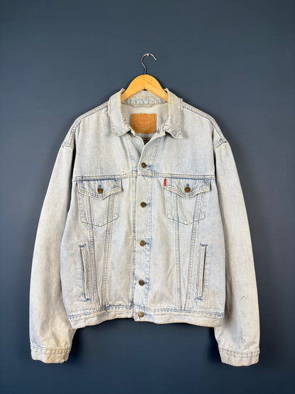 Vintage Levi's Classic Light Wash Denim Jacket (XL)