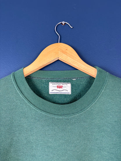 Vintage Levi's 80s Green Graphic Sweatshirt (M)