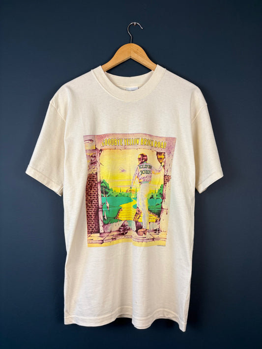 Vintage Elton John 1997 Yellow Brick Road Cream Screen Stars Tee (M)