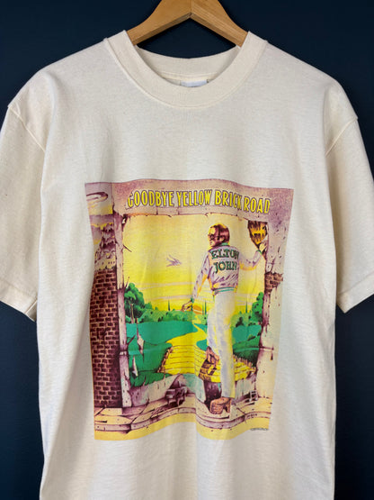 Vintage Elton John 1997 Yellow Brick Road Cream Screen Stars Tee (M)