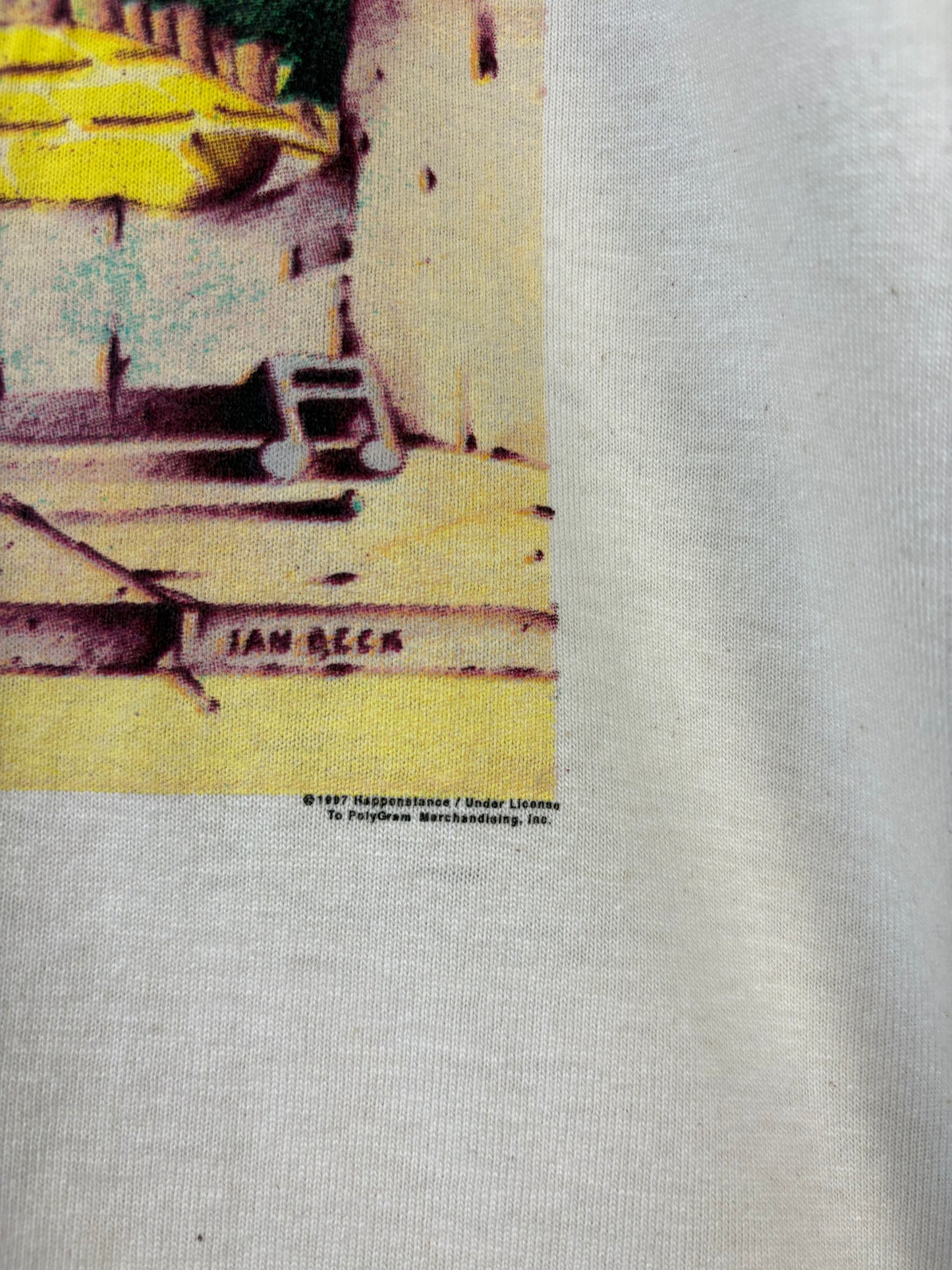 Vintage Elton John 1997 Yellow Brick Road Cream Screen Stars Tee (M)