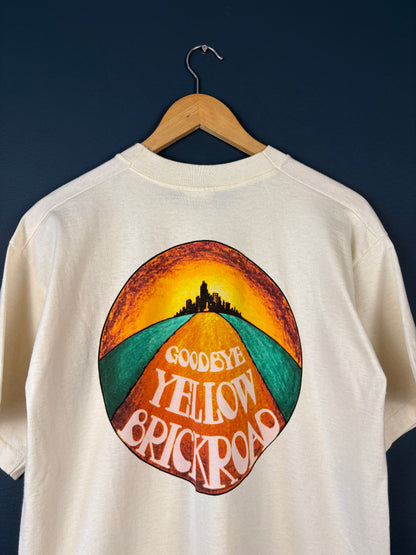 Vintage Elton John 1997 Yellow Brick Road Cream Screen Stars Tee (M)