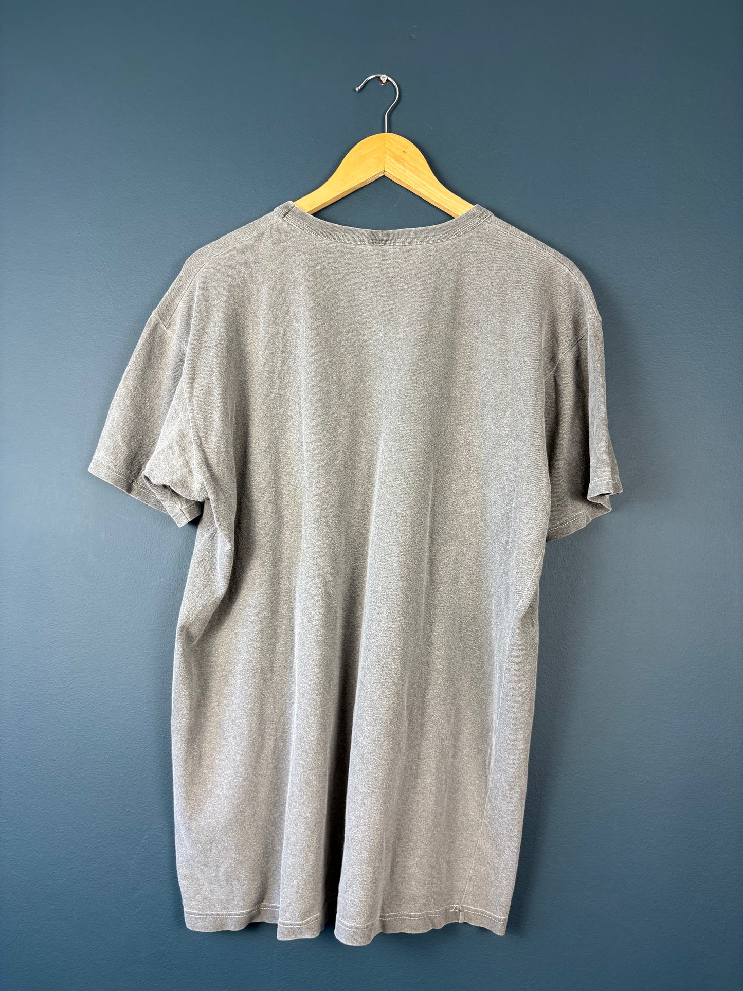 Vintage Diesel 90s Heather Grey Graphic Top (XL)