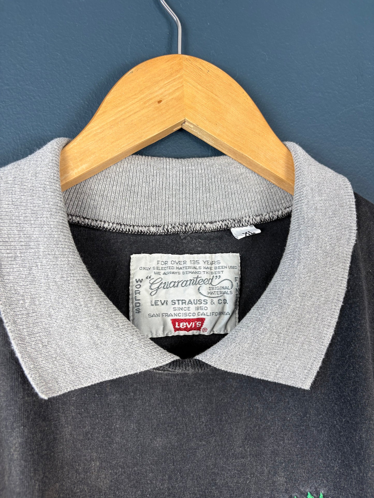 Vintage Levi's 80s Native American Black Collared Top (XL)