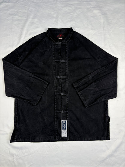 Vintage Mandarin Collar Frog Buttons Work Jacket (L)