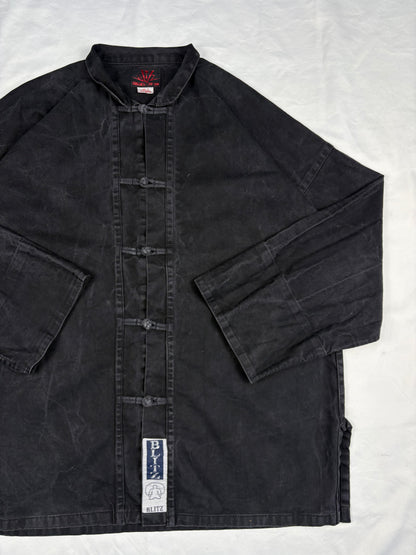 Vintage Mandarin Collar Frog Buttons Work Jacket (L)