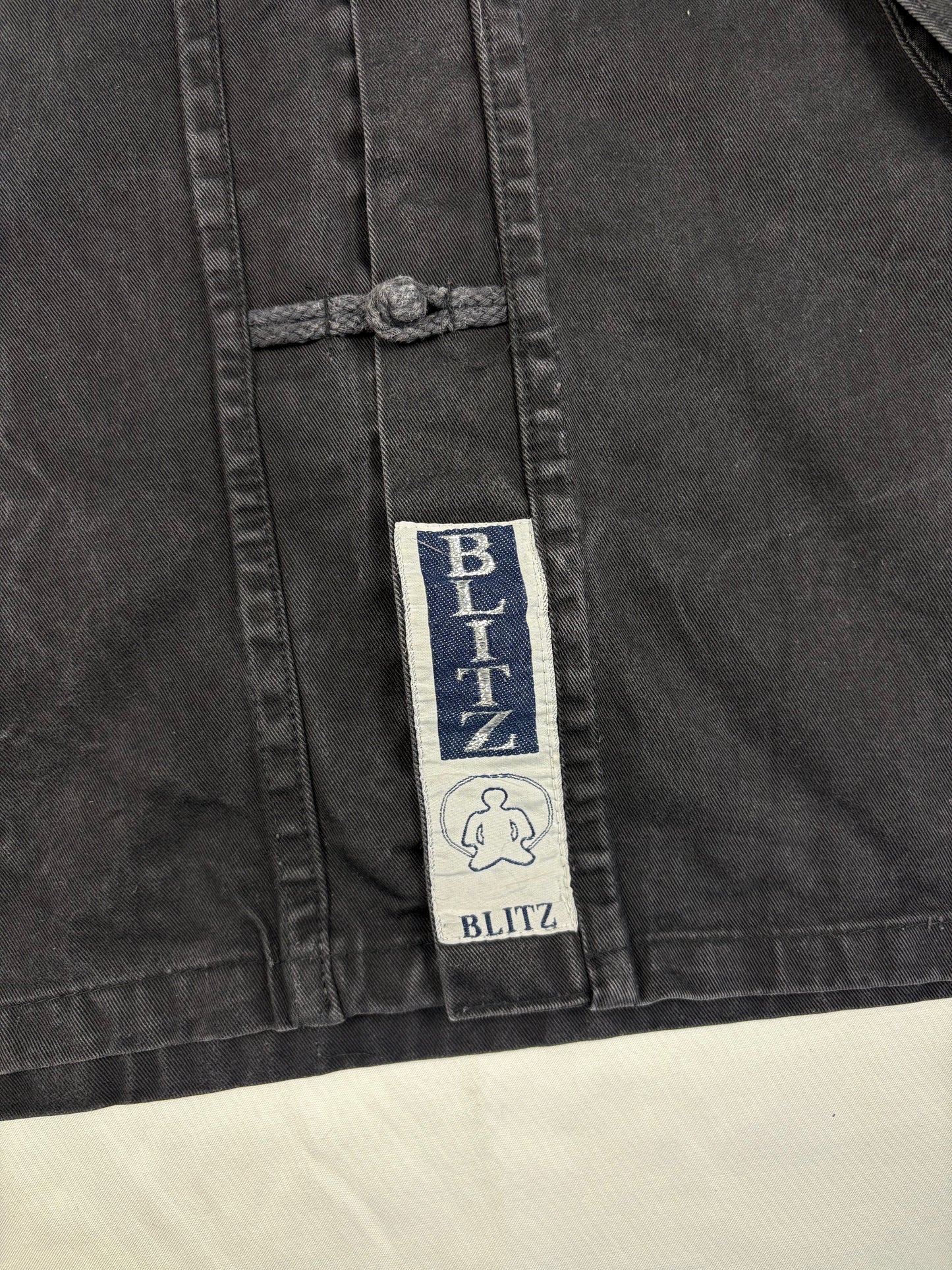 Vintage Mandarin Collar Frog Buttons Work Jacket (L)