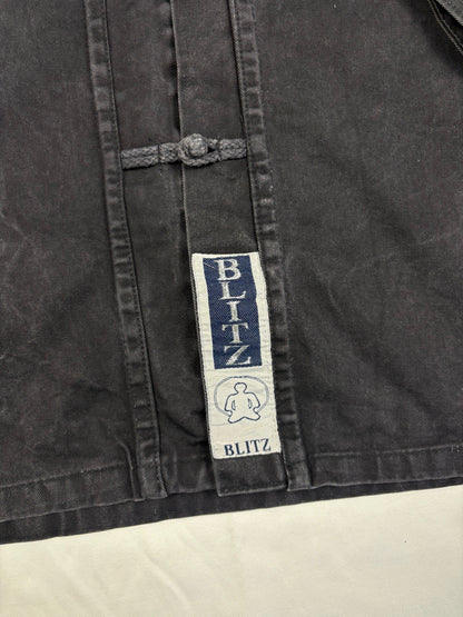 Vintage Mandarin Collar Frog Buttons Work Jacket (L)