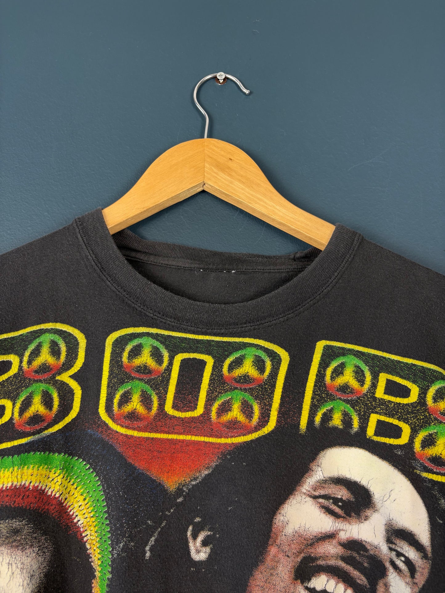 Vintage Bob Marley 90s Washed Black Tee (S)