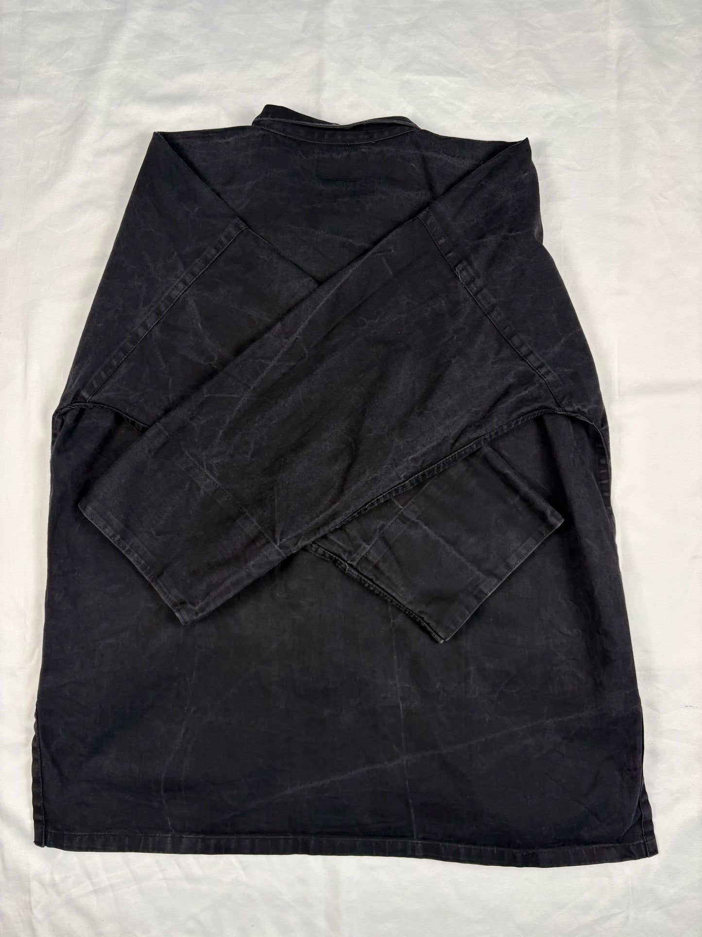 Vintage Mandarin Collar Frog Buttons Work Jacket (L)