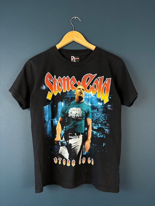 Vintage Stone Cold Steve Austin WWF Wrestling Black Tee (S)