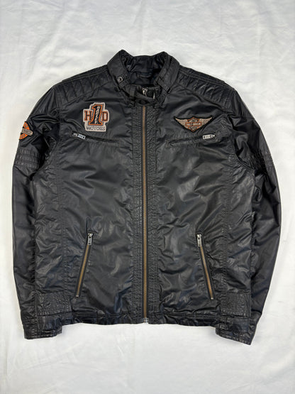 Vintage Harley Davidson Black Biker Jacket (L)