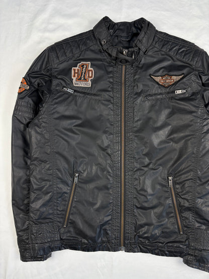 Vintage Harley Davidson Black Biker Jacket (L)