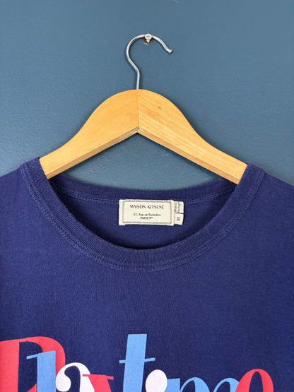 Maison Kitsune Playtime Navy Tee (M)