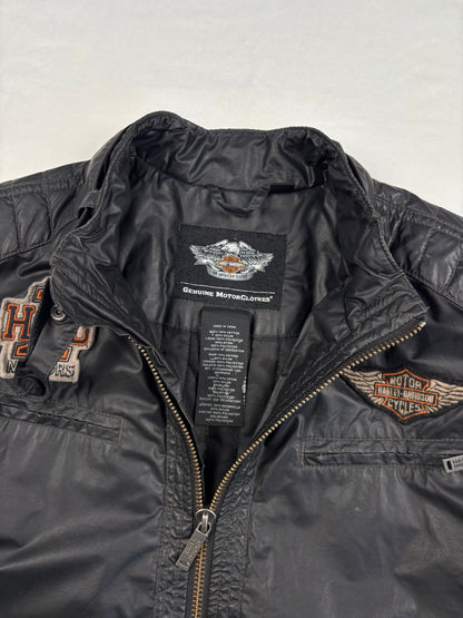 Vintage Harley Davidson Black Biker Jacket (L)