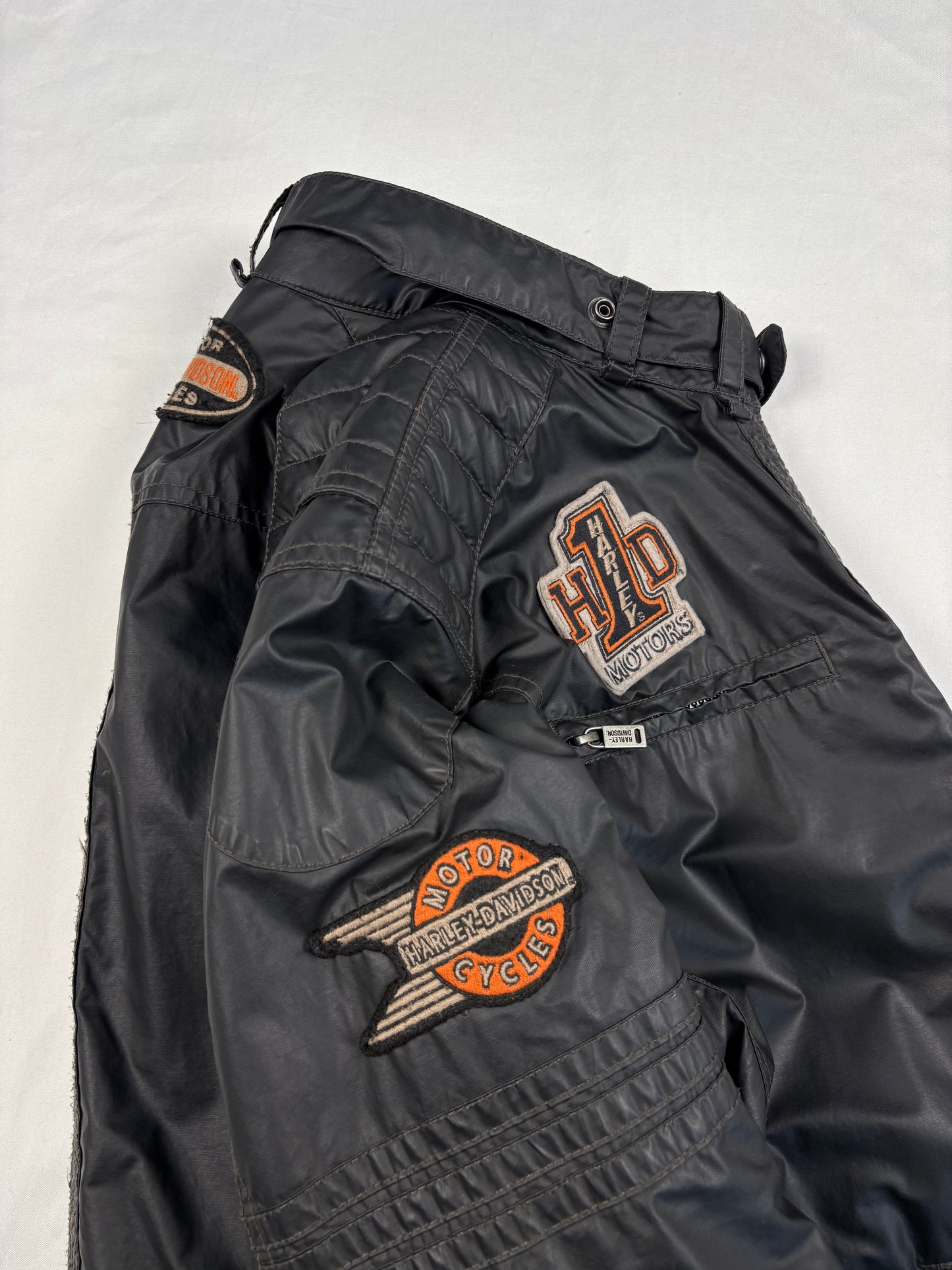 Vintage Harley Davidson Black Biker Jacket (L)