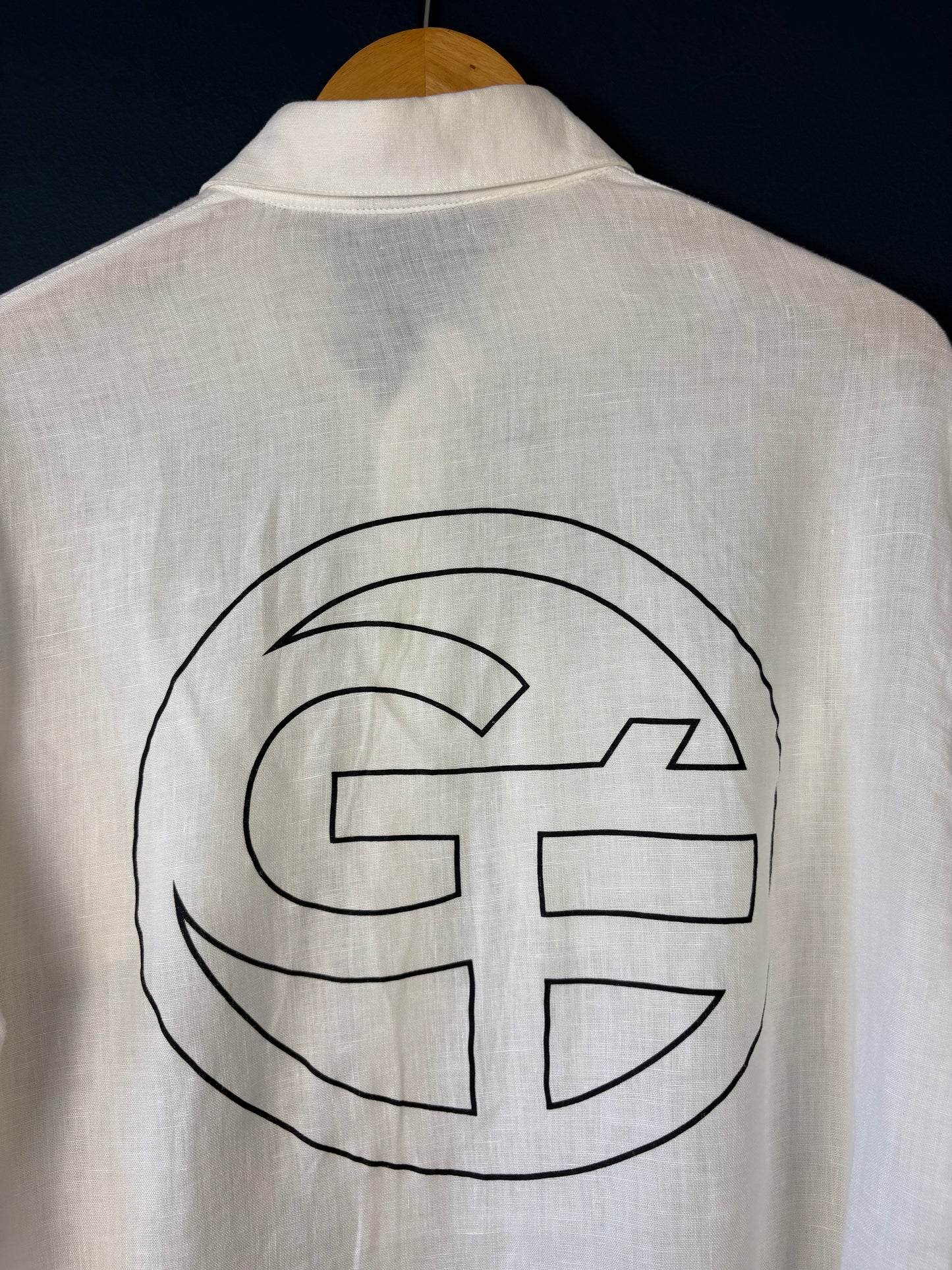 Vintage GF Ferre Italian White Linen Shirt (L)