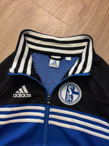 Adidas Schalke 90s Blue + Black Football Track Jacket (M)