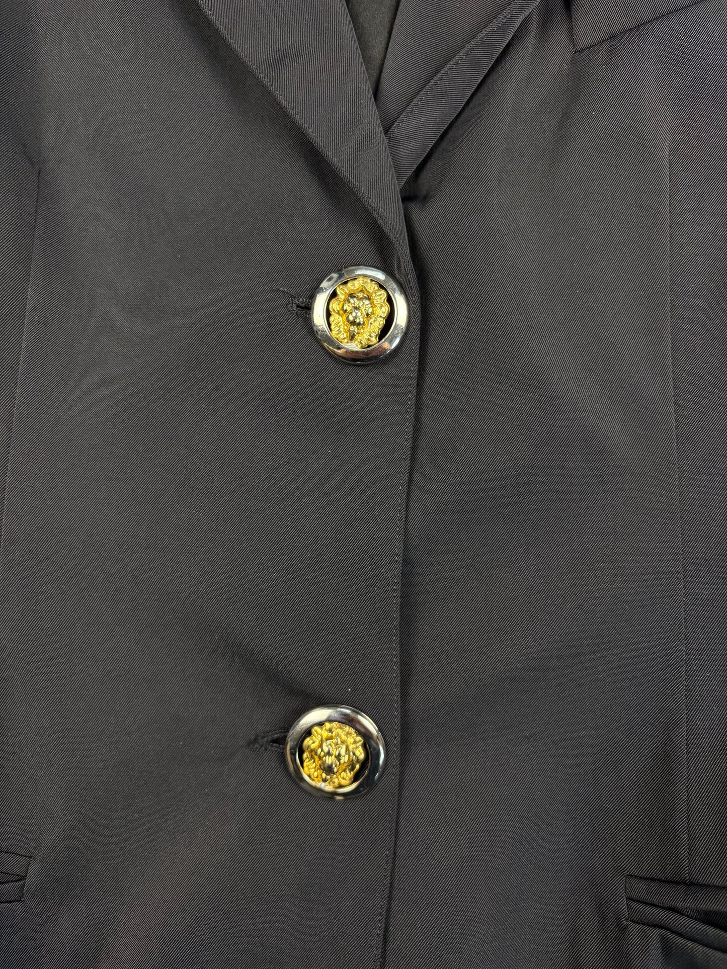 Vintage Chanel Boutique 90s Black Satin Blazer (women's M)