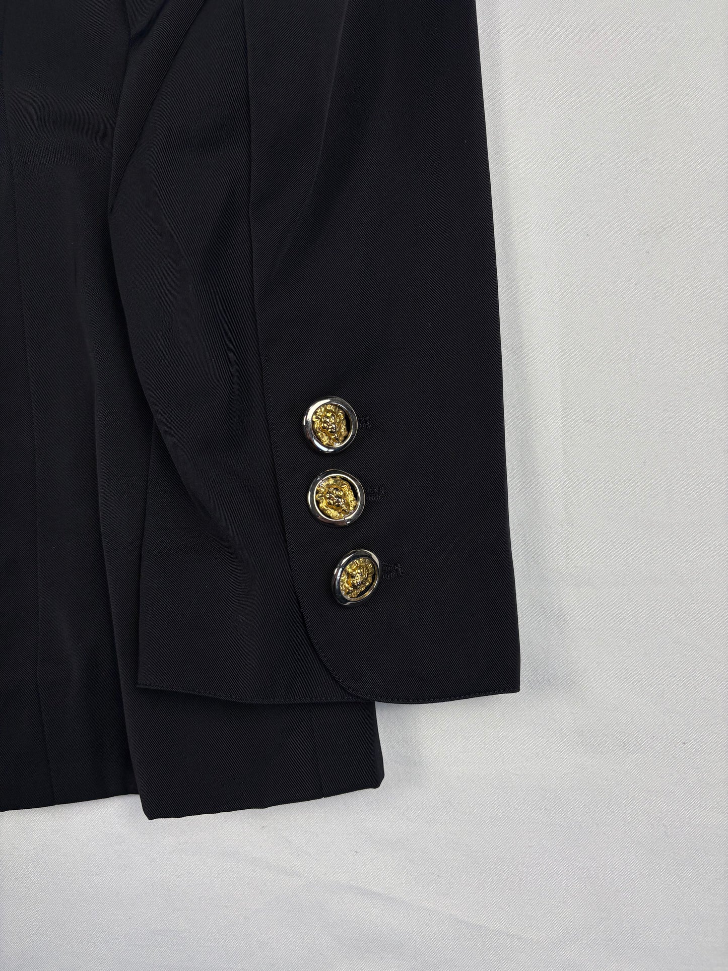 Vintage Chanel Boutique 90s Black Satin Blazer (women's M)