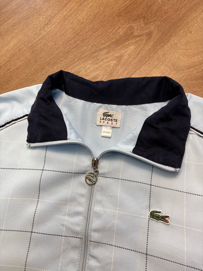 Lacoste 2000s Baby Blue Checkered Track Jacket (M)