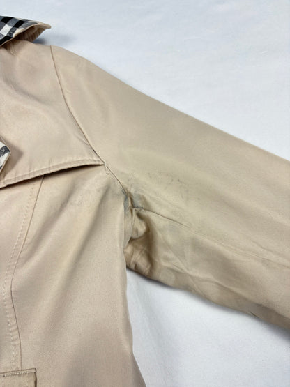 Vintage Burberry Nova Check Lined Trench Coat (women's M)