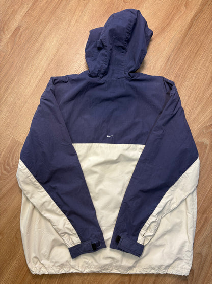 Nike 2000s Navy + Cream Technical Anorak Jacket (L)